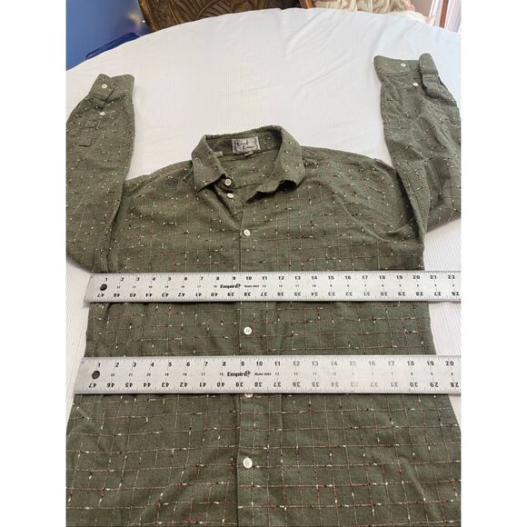 Roland Kosser Vintage Green Button Up Shirt Size 42 cm 16 1/2 - Picture 5 of 7